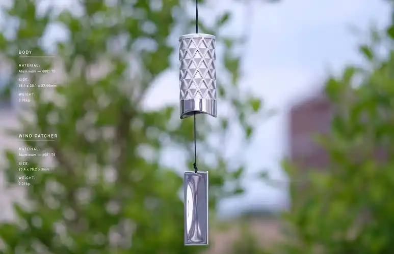 赏心悦目特定的音符金属风铃设计