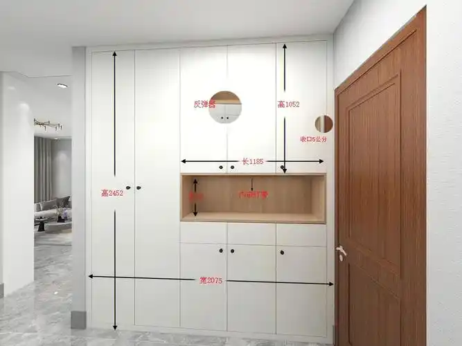 最细入户鞋柜尺寸设计来喽玄关柜天花板