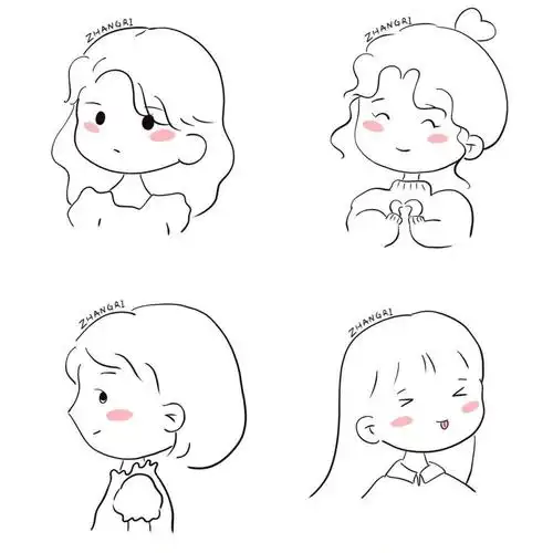 简笔画女孩图片可爱 简笔画可爱小女生-图片大观-奇异网