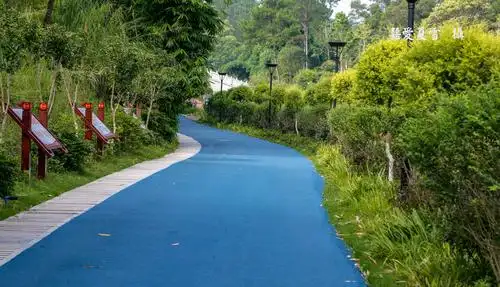 软绵绵的彩色柏油路