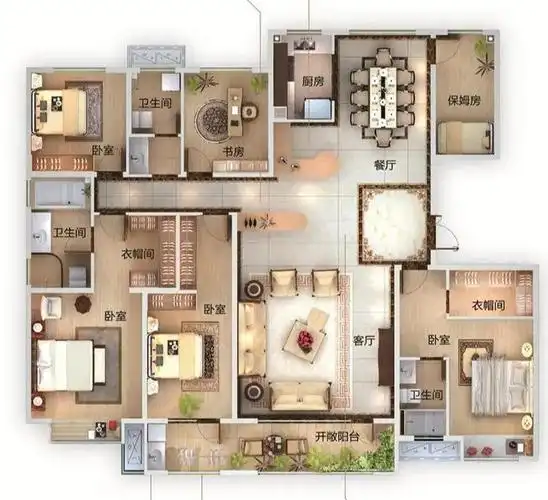 270平米优雅大平层奢华和实用共存