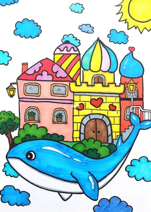 坚持画99幅创意画(6)·城堡主题画·有线稿