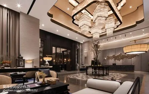 奢华休闲会所大厅装修 – 设计本装修效果图