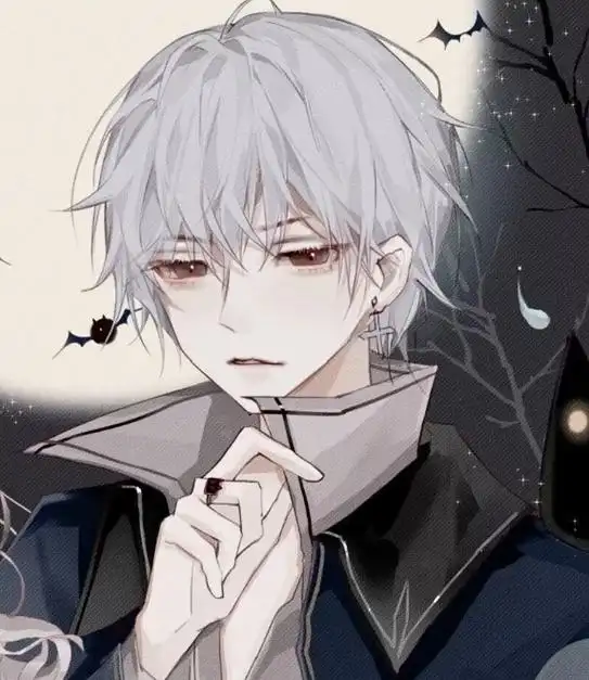 男暗系白发血瞳头像 男生头像图片大全 -【爱个性】