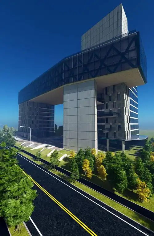 现代建筑3d效果图