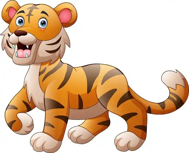 可爱的老虎卡通咆哮图片