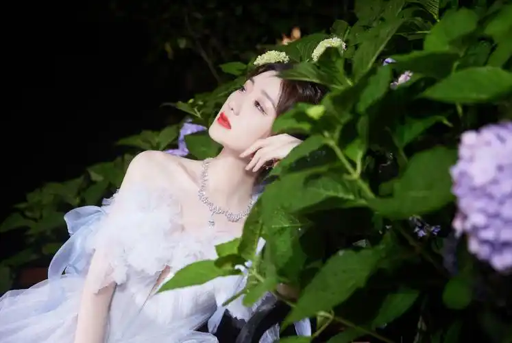 毛晓彤浅色抹胸轻纱裙性感写真图片