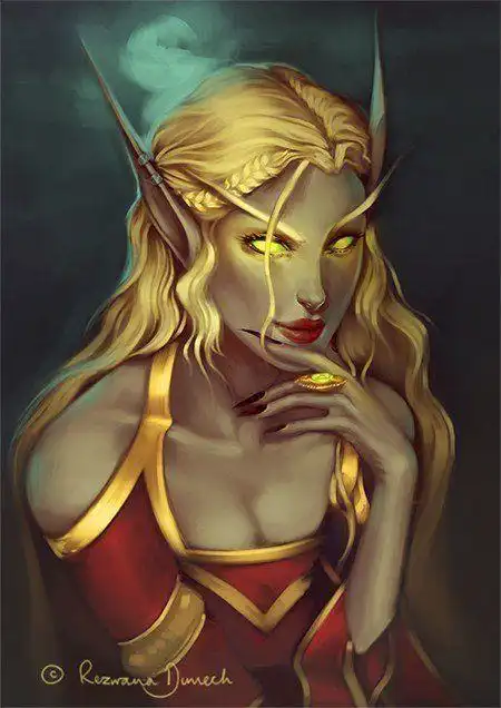 资深wow玩家必备收藏 26张绝美血精灵同人原画