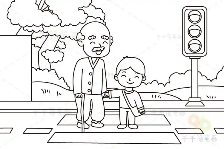 看图写话 助人为乐_单图专项训练简笔画