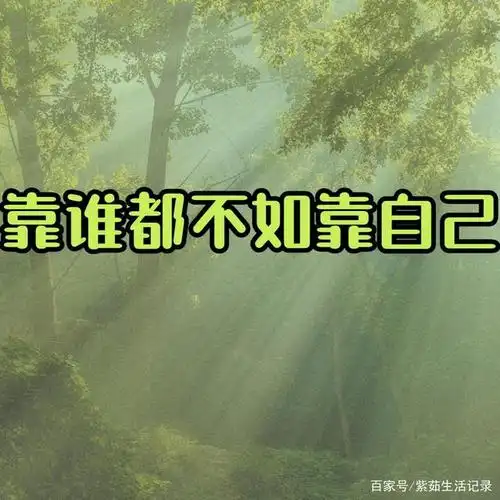 唯有靠自己努力争取幸福的生活,才能遇到事不求任何人,更不会让任何