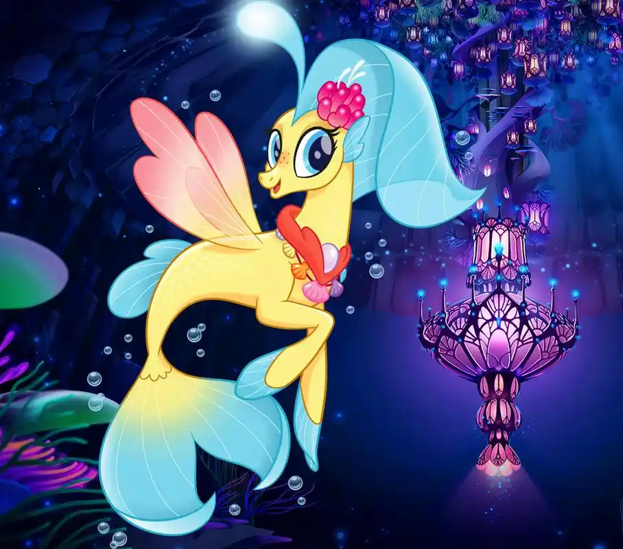 小马宝莉:海底世界的"美人鱼小马"像爱丽儿一样!