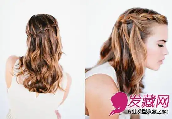 法式瀑布编发发型图解 美到令人窒息(7)