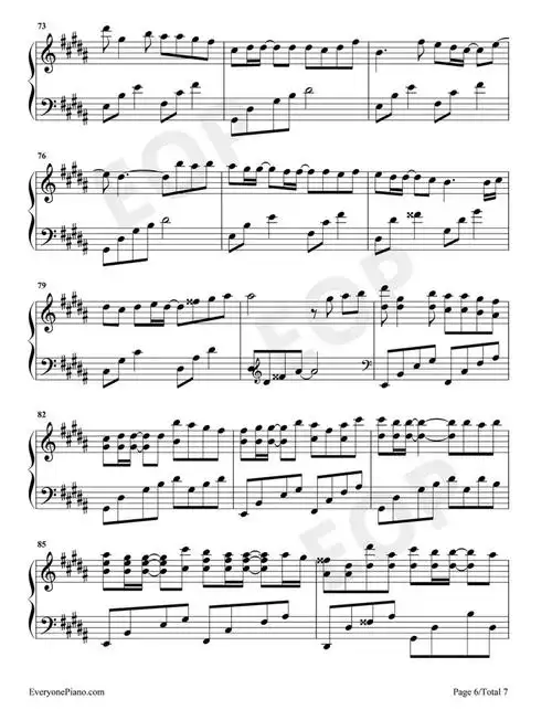 抖音热曲吹梦到西洲钢琴谱