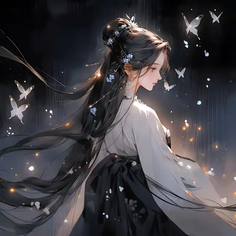 ▏古风女生头像 黑色,也许很多人认为代表冷酷, 其实在我看来,黑色是