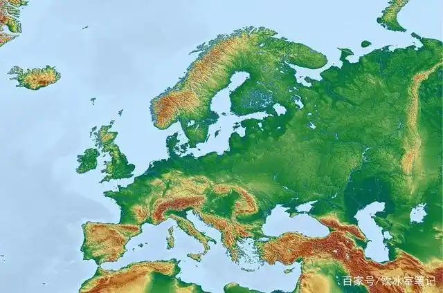 欧洲地形图