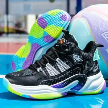 儿童篮球鞋夏季训练男童运动球鞋青少年大童科比男孩 2806黑色 39