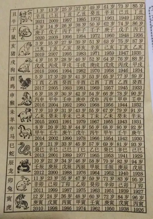 年月表农历 年 月 日 时  合定八字后  地支所示就是相対应的生肖属相