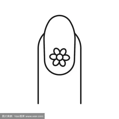 指甲,图标,椭圆形,花纹,美