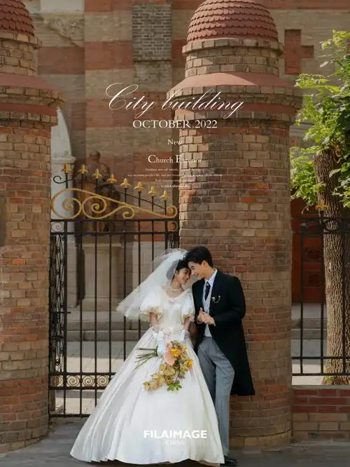 复古又高级的外景教堂婚纱照757575