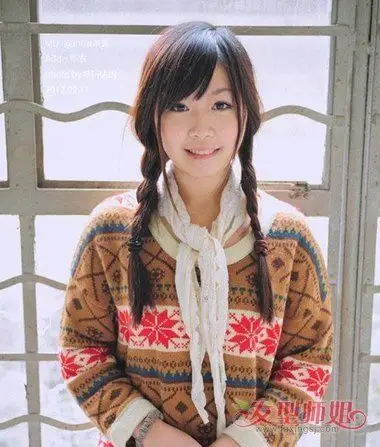 初中女生卖萌必备辫子 超萌两个辫扎法(2)_发型师姐