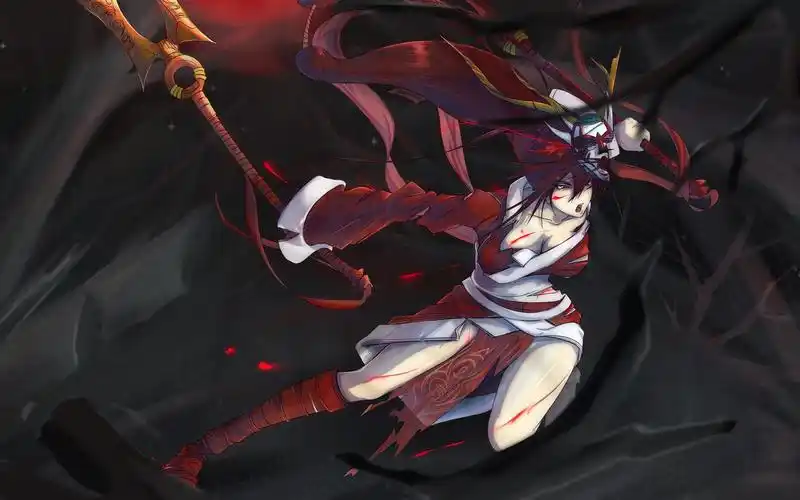 英雄联盟鬼舞姬阿卡丽同人高清桌面壁纸