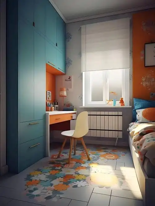 青少年房间装修效果图,男孩女孩卧室定制家具要注意哪些问题