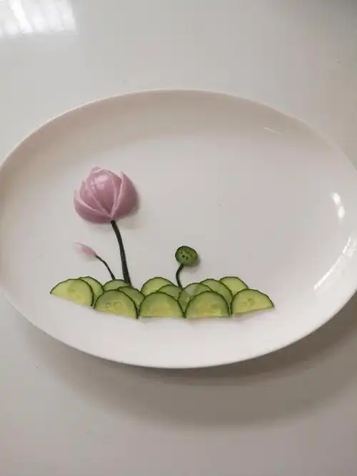 小滋味厨房做的荷花小摆盘