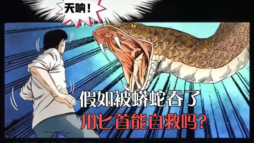 穿特殊防护服 被蟒蛇吞进肚子里 还能自救吗?