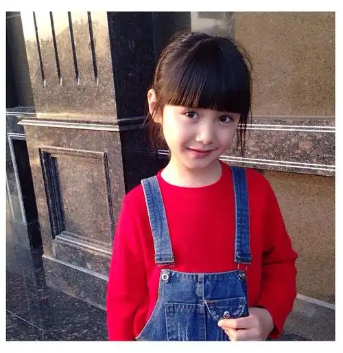 一刀齐儿童刘海假发片女空气刘海小女孩礼服裙搭公主发饰写真拍照