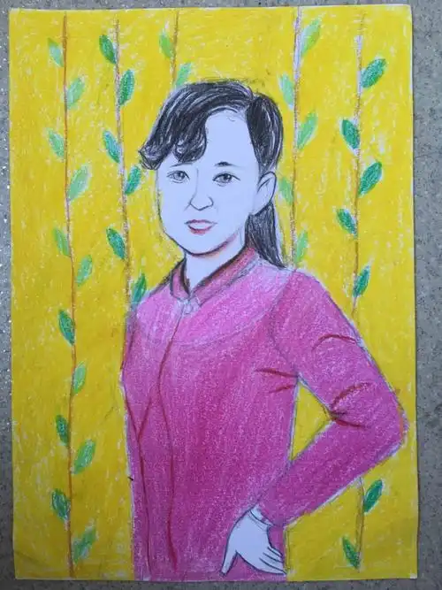 一师附小毕业生为老师画的肖像作品