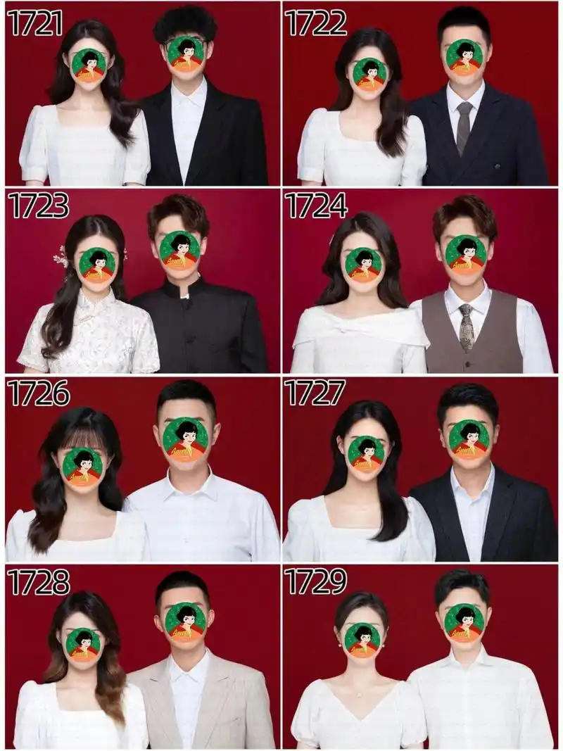 结婚证证件照模板丨刷爆朋友圈的结婚登记照 结婚证证件照模板丨刷爆