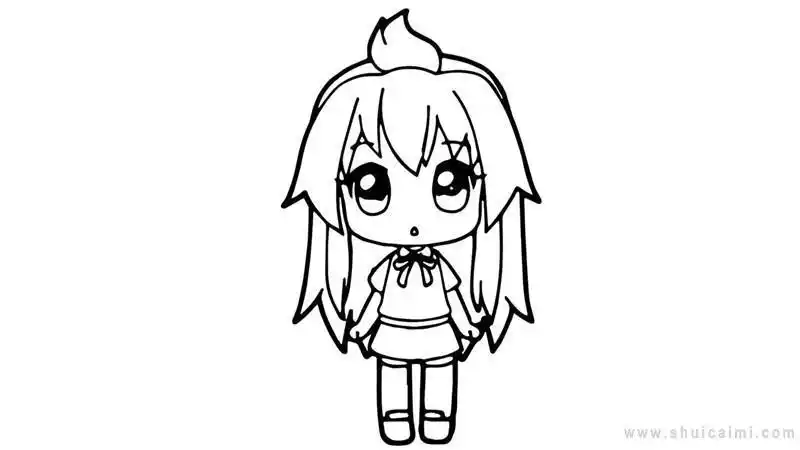 小美女的简笔画女孩的画法简单又漂亮