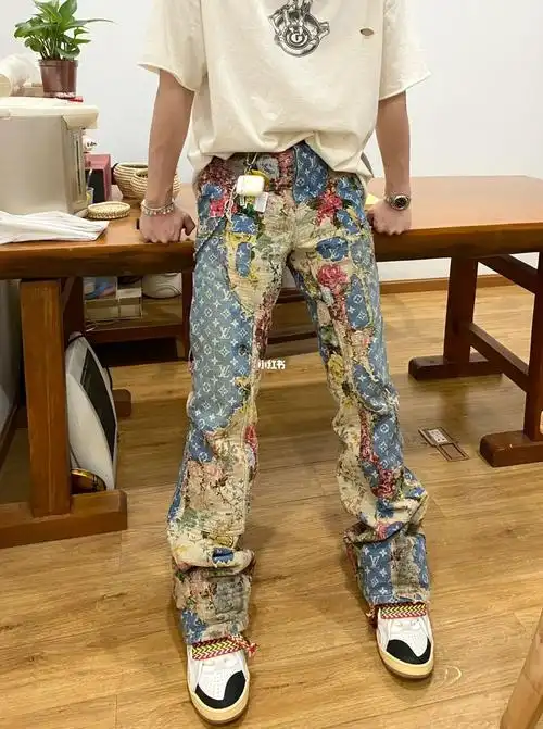lv花卉糜烂boro牛仔裤2022年度裤王
