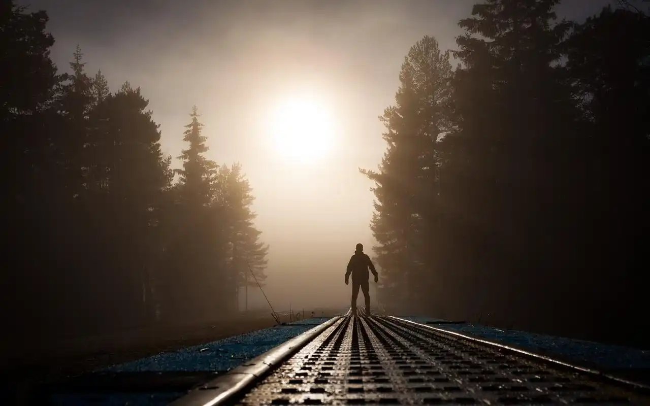 男人孤单的身影图片