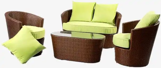 创意版的竹沙发装饰