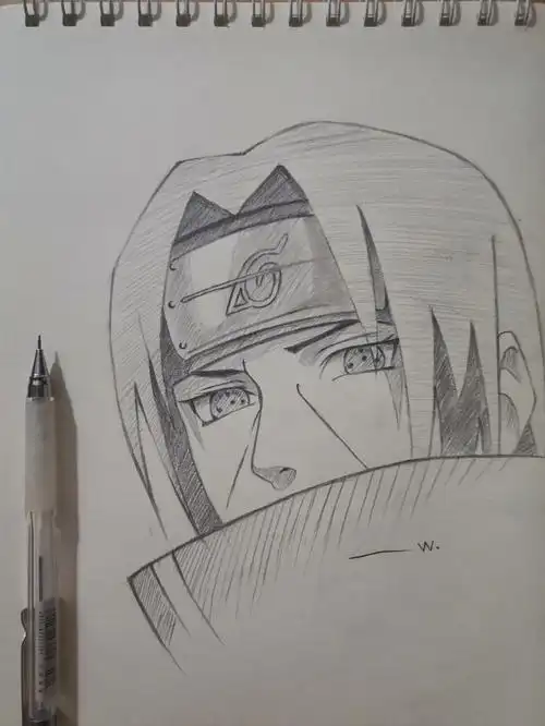 宇智波鼬手绘#手绘  #火影  #火影忍者手绘