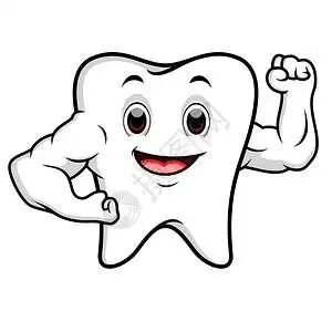 枸杞茶尖坚牙卡通插画