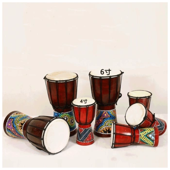 非洲鼓4寸5寸6寸3手鼓手工diy儿童幼儿园儿童奥尔夫打击乐器非洲鼓15