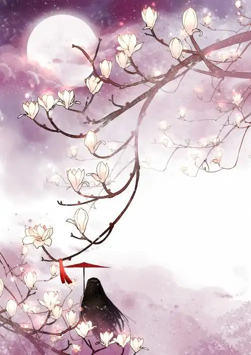 玉兰唯美古风全面屏手机壁纸