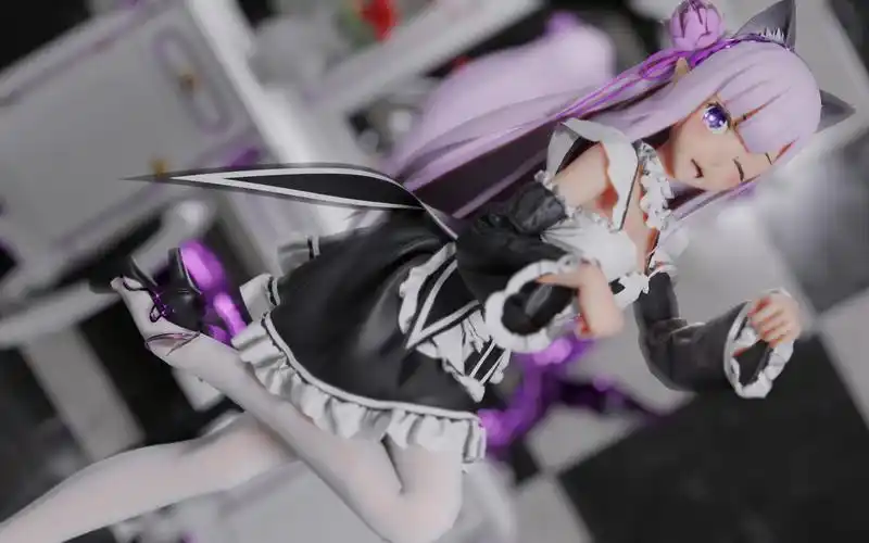 3d布料爱蜜莉雅女仆服小鹿乱撞竖屏壁纸