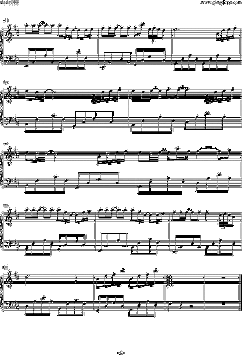 the rain (简单版)-钢琴谱(钢琴曲)-久石让 歌谱简谱网