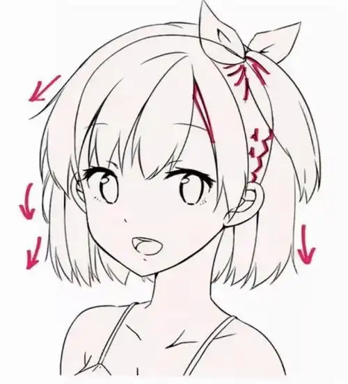 动漫人物头发绘画教程!