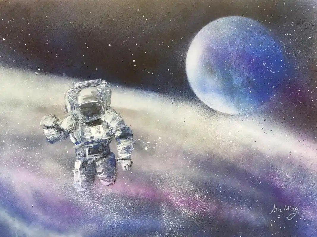 创作灵感 #手绘 #梦幻星空 #探索宇宙 #当艺术漫游太空 - 抖音