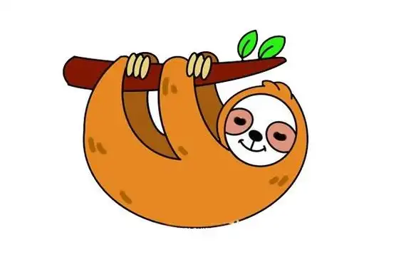 树上的可爱树懒怎么画简笔画简单又漂亮