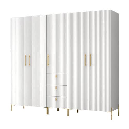 定制现代简约衣柜五门四门极简衣橱组合大衣柜家用卧室轻奢收纳柜