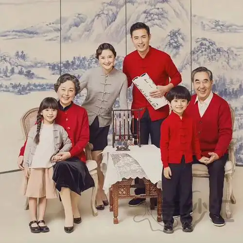 全家福摄影服装主题一家六口家庭装拍照合影905jn010910