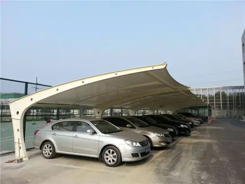 张家界停车棚设计,膜结构景观棚,电动汽车充电桩遮雨棚厂家