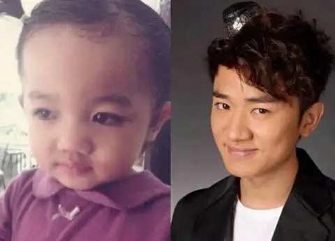 baby现在和童年照对比  范冰冰  王祖蓝,其实那个小孩不是他小时旱哪