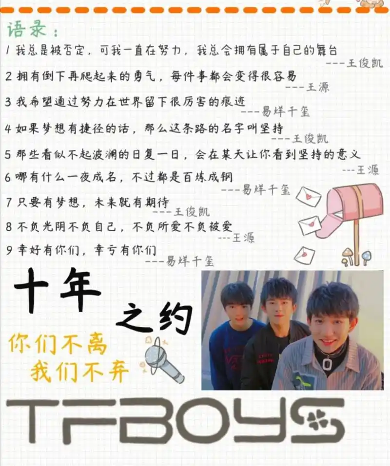 新的tfboys手账来了 tfboys粉丝在哪里? 四叶草在哪里? 小汤圆在哪里?