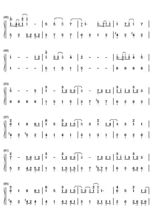 天梯钢琴简谱-虫虫乐谱